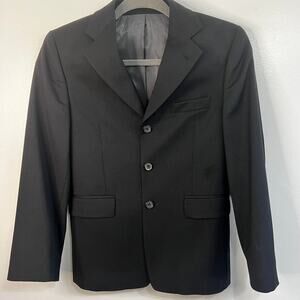 100% Wool Boy's Size 12 Black Blazer Jacket by Joseph Abboud